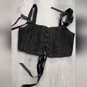 Foxblood Yvonne Corset Black Size Large Gothic Alternative Academia